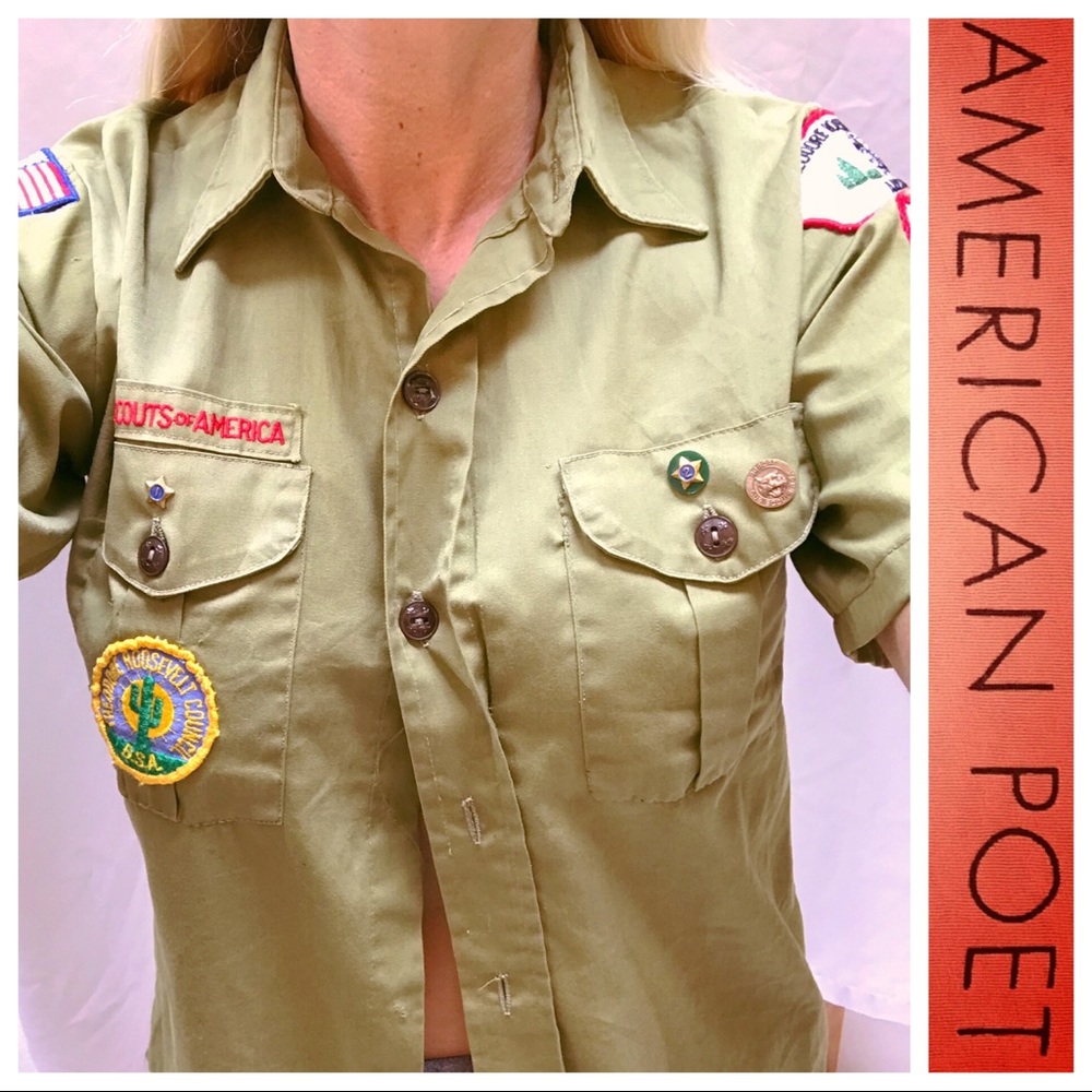 Vintage BOY SCOUT Uniform SHIRT w/badges & pins‼️
